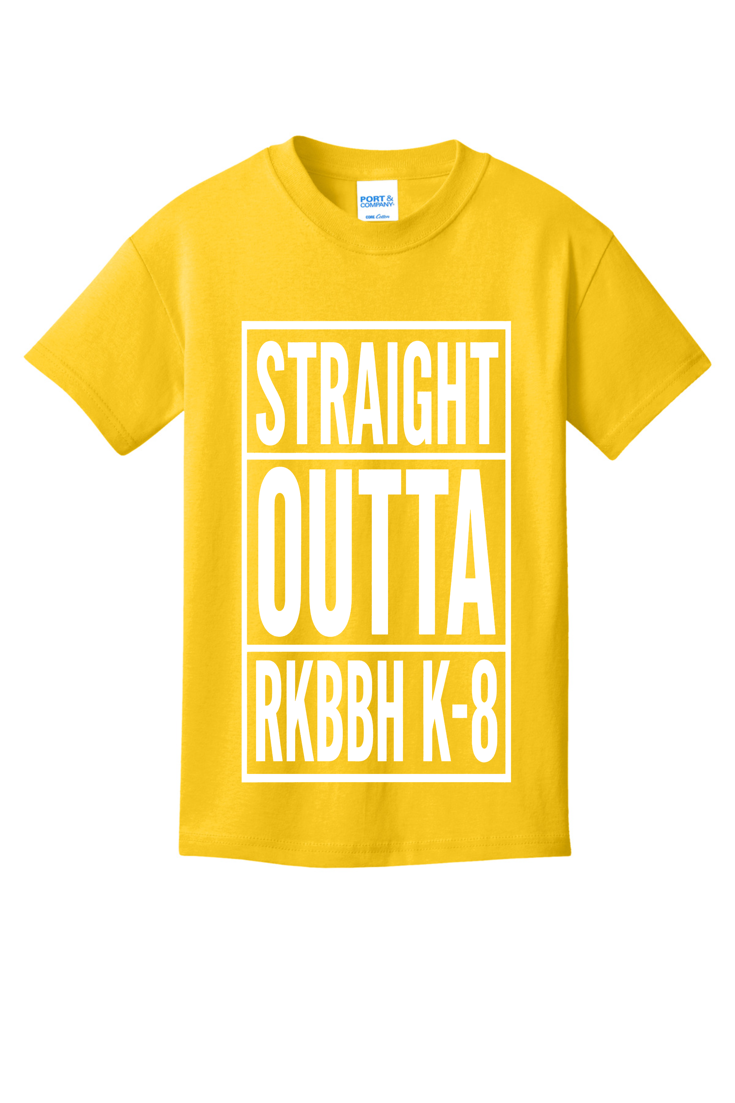 Ruth K. Broad Bay Harbor - STRAIGHT OUTTA RKBBH K-8 - Youth Core Cotton Tee
